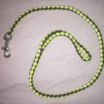 3 foot Black and Yellow leash with silver clip